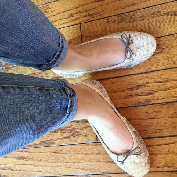 Sam Edelman snake skin leather ballerina flats