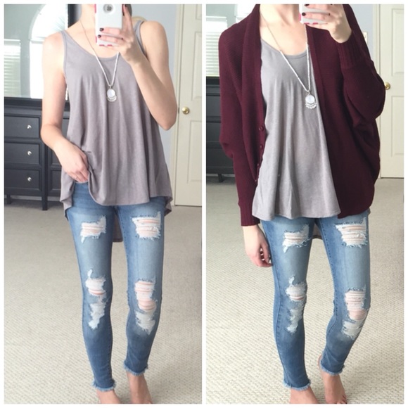 Tops - LAST ITEM▫️Perfect Vintage Grey Basic Tank