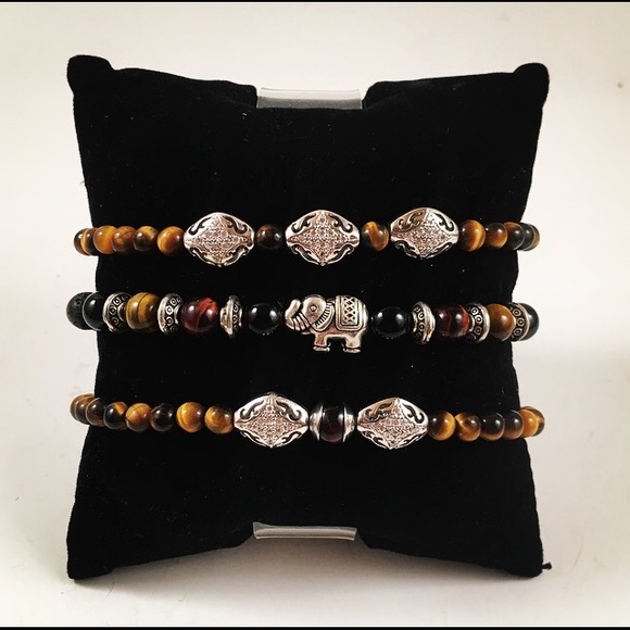 Jewelry - women beaded bracelets. Tiger eye/ Elephant