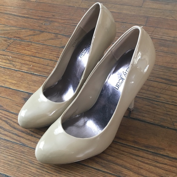 Nude colored pumps