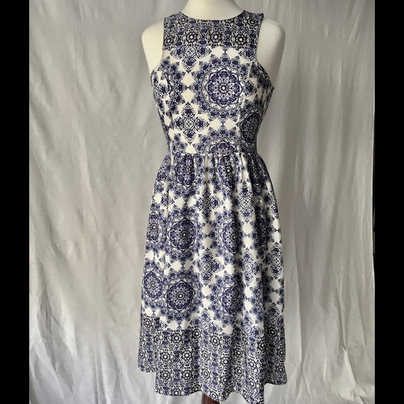 Patterned Midi Dress