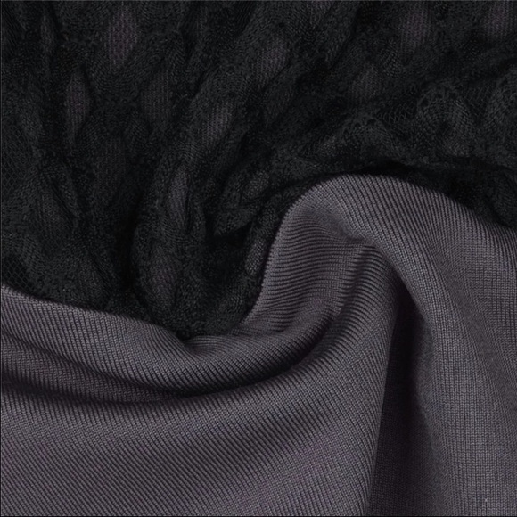 GREY & BLACK NETTED LEGGINGS - Picture 3 of 3