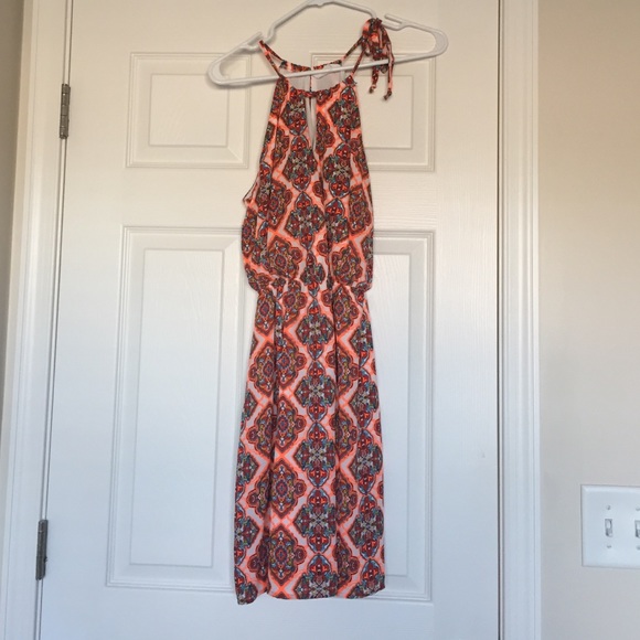 Bright-patterned dress