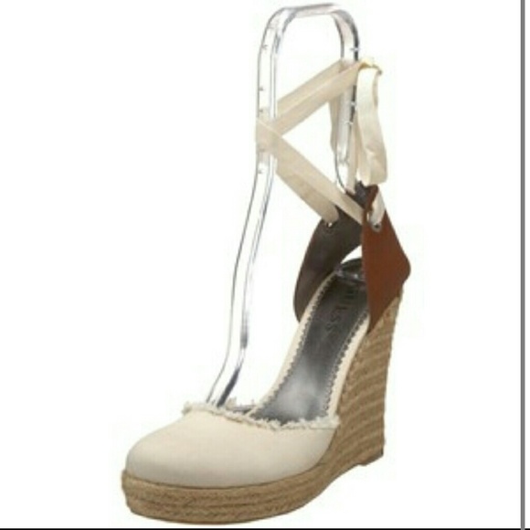 Guess Light Tan Delita Wedge 8.5M