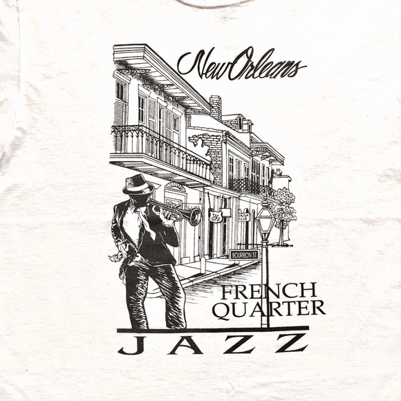 Vintage New Orleans Print Jazz Tee - Picture 2 of 3