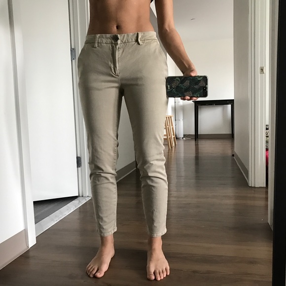 ♦️SOLD♦️ Zara Khaki Ankle Cut Trousers