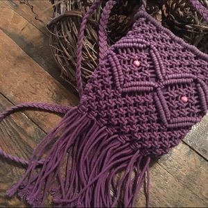 Purple boho handbag