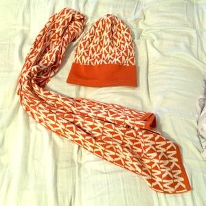 Authentic Michael Kors Scarf and Hat Set