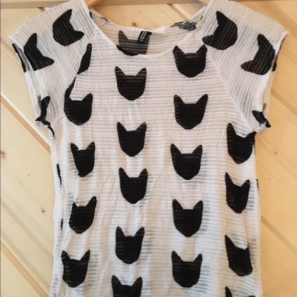 Sheer cat shirt