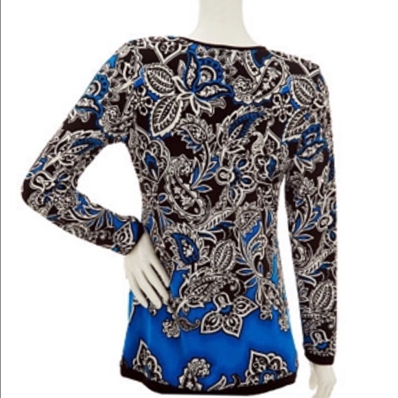 Linea by Louis Dell'Olio Paisley V-Neck Tunic
