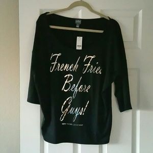 NWT Cute Black&Silver Shirt