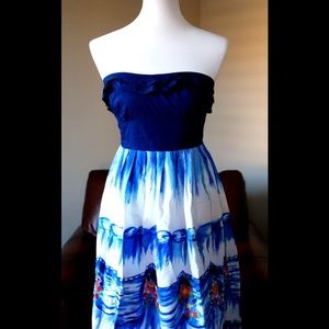 Anthropologie Nathalie Lete strapless dress sz 4