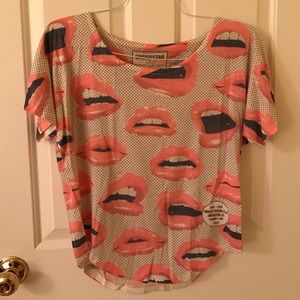 NASTYGAL Lip Print Tee