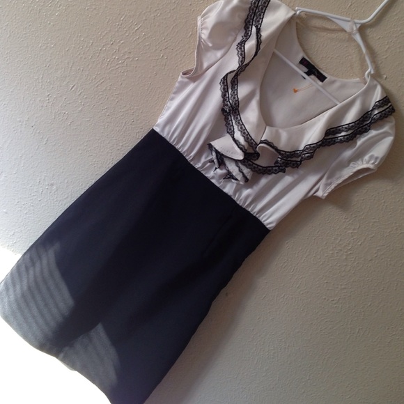 Heart Soul black and white dress