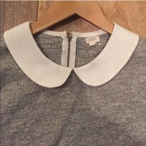 J crew Knit top, Peter Pan collar