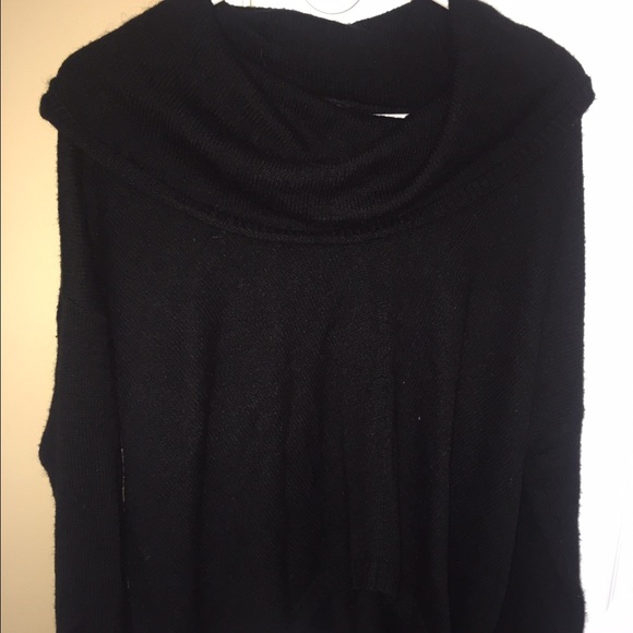 Cowl neck black sweater