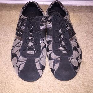 Silver & Black Coach sneakers