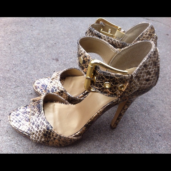 Michael Antonio, Snakeskin Heels, Gold Highlights