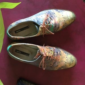 Miista splatter print Oxford shoes