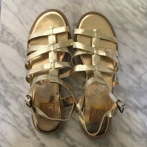 Dolce Vita gold sandals, size 9