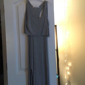 Lovers + Friends grey jersey floor length dress