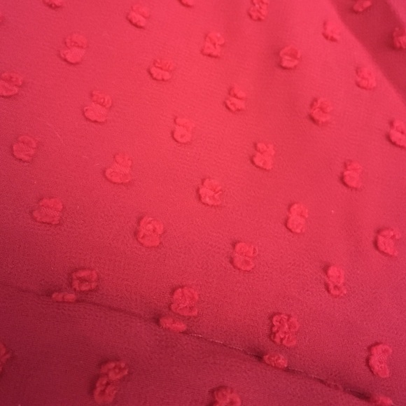 Gifted item. Red lace-like peplum top - Picture 3 of 3