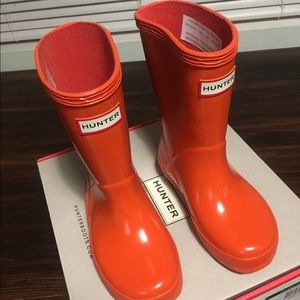 Children Red/orange Hunter boots