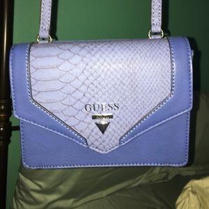 GUESS blue cross body purse