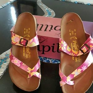 Birkenstock, NIB, GORGEOUS pink flower print