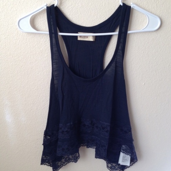 Navy Blue Hollister Top