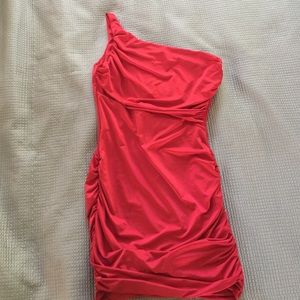Red cocktail dress