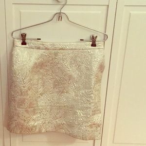 Gold metallic J.Crew mini skirt