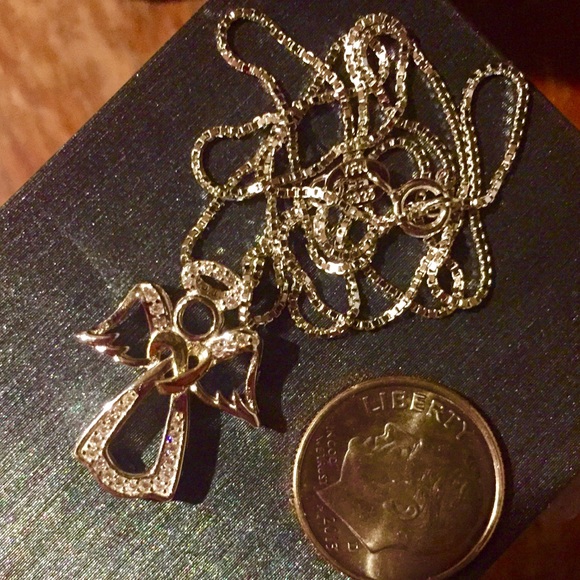 ๐ผSTERLING SILVER Angel Pendant w/ Chain - Picture 4 of 4