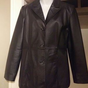 Genuine Leather jacket, black, Clio