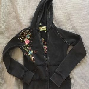 Miss Me zip up sweat shirt