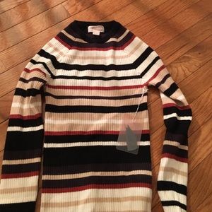 Forever 21 Striped Contemporary Crew Sweater