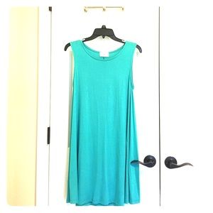 Turquoise tshirt dress