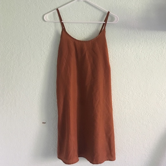 burnt orange slip dress - Picture 1 of 4