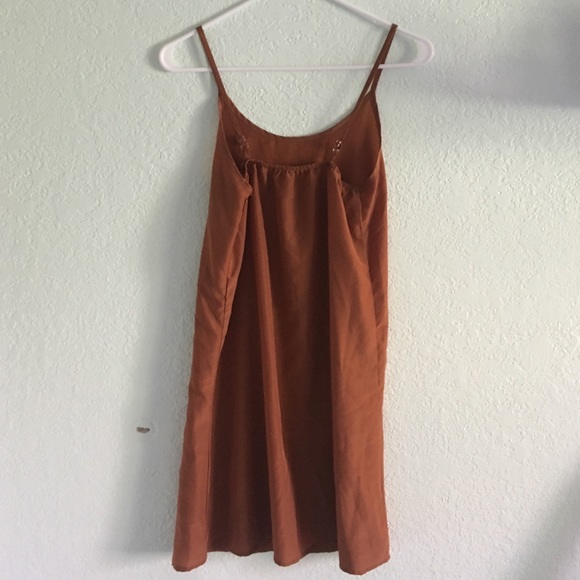 burnt orange slip dress - Picture 3 of 4