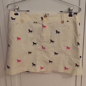 Horse print Lilly Pulitzer mini skirt