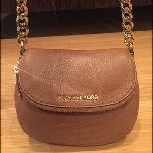 Michael Kors Brown Leather Crossbody Saddle Bag