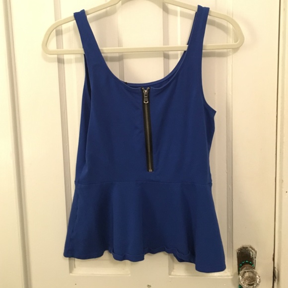 Medium cobalt blue tank top, only worn once. - Picture 2 of 2