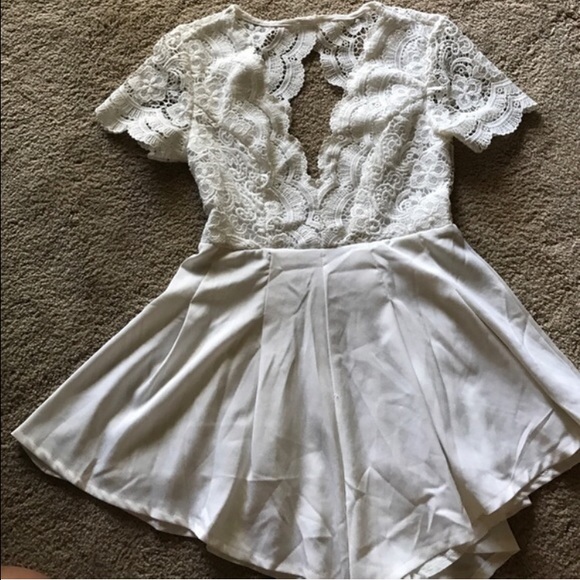 White Lace Romper