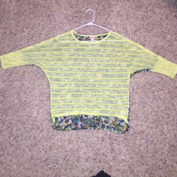 Yellow and floral top