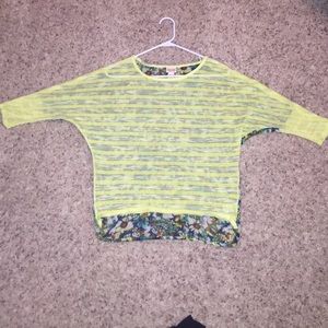 Yellow and floral top