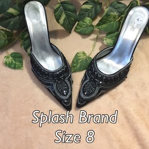 ✨ Splash Brand Embroidered Heels