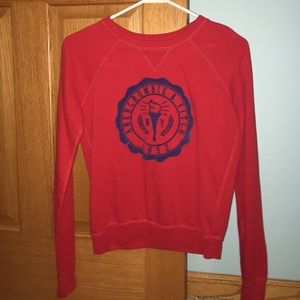 Red Abercrombie crew neck