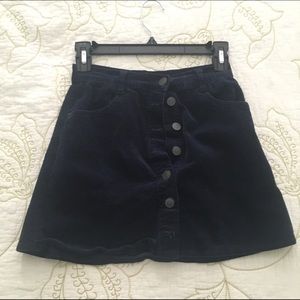 Brandy Melville blue courdory skirt