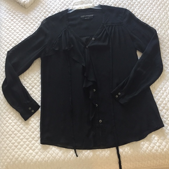 All Saints Silk Chiffon Blouse