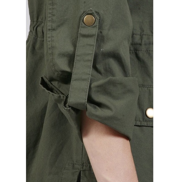 🆕TAMBERLYNN 3/4 sleeve utility jacket - OLIVE - Picture 4 of 4